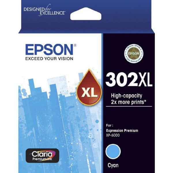 Picture of Epson 302 HY Cyan Ink Cartridge