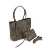 Picture of Mini Audrey 3pc Vegan Leather Tote - Grey