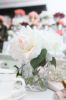 Picture of COTE NOIRE - HERRINGBONE FLOWER - BLUSH & WHITE ROSES - CLEAR -