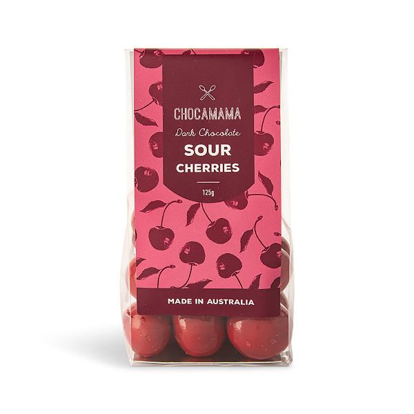 Picture of Chocamama Sour Cherries Stand Up Bag 125g