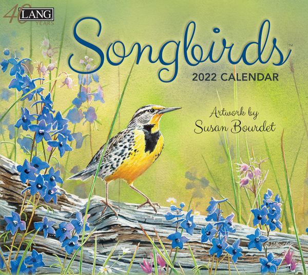 Picture of LANG Wall Calendar 2022 Songbirds by Susan Bourdet