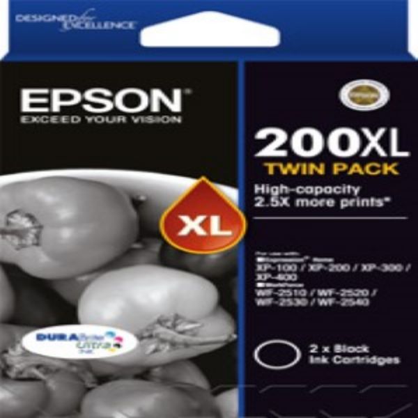 Picture of EPSON 200 HY BLACK TWIN PACK