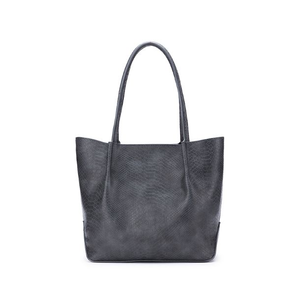 Picture of Mini Audrey 3pc Vegan Leather Tote - Grey