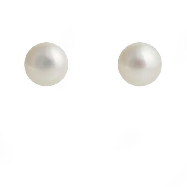 Picture of Button Pearl Stud Earring 8-9mm