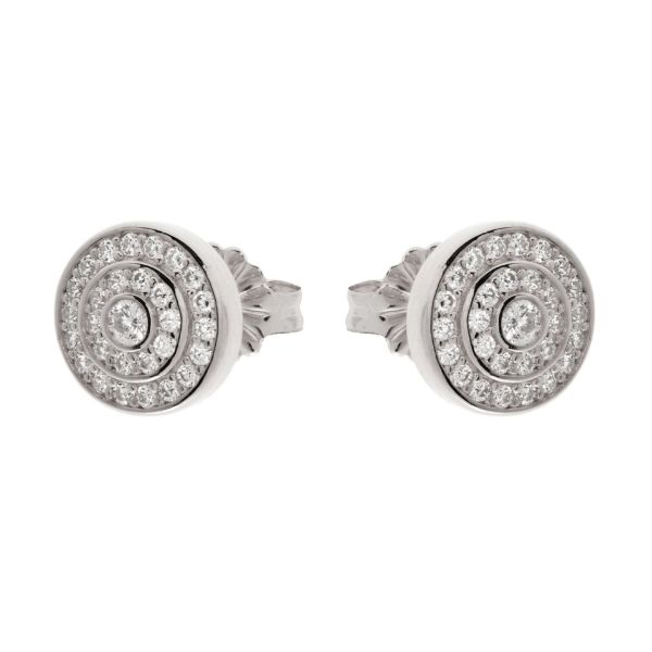 Picture of Sybella Jewellery Marlie Rhoudium Cubic Zirconia Stud Earrings