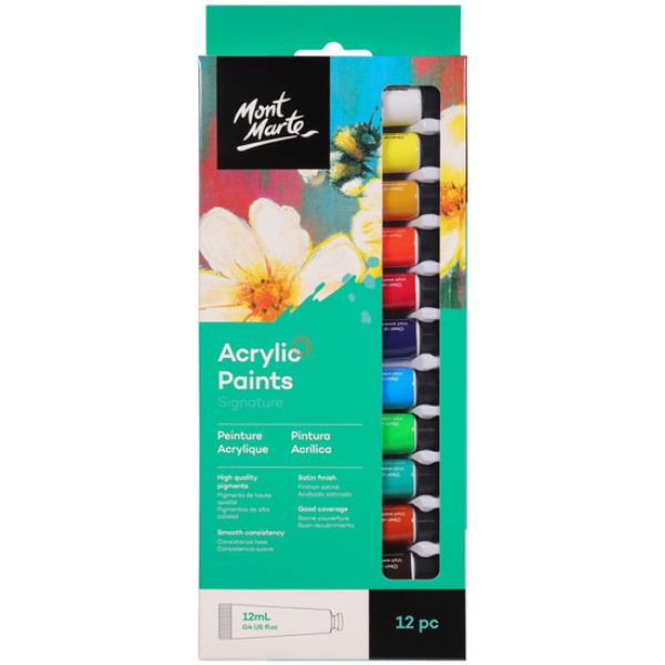 Picture of Mont Marte  Acrylic Paint Set 12pc x 12ml