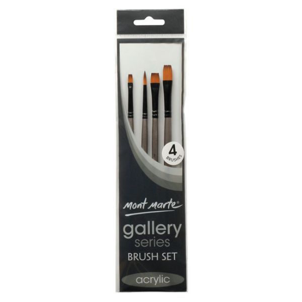 Picture of Mont Marte Gallery Series Brush Set Acrylic 4pc