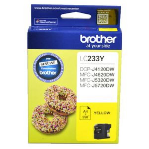 Picture of BROTHER LC - 233 YELLOW INK CARTRIDGE