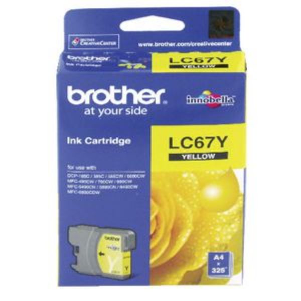 Picture of BROTHER LC-67 YELLOW INK CARTRIDGE