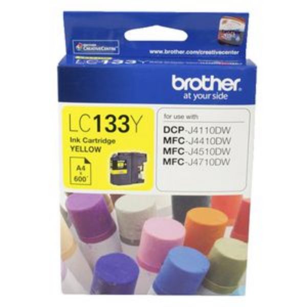 Picture of BROTHER LC-133 YELLOW INK CARTRIDGE