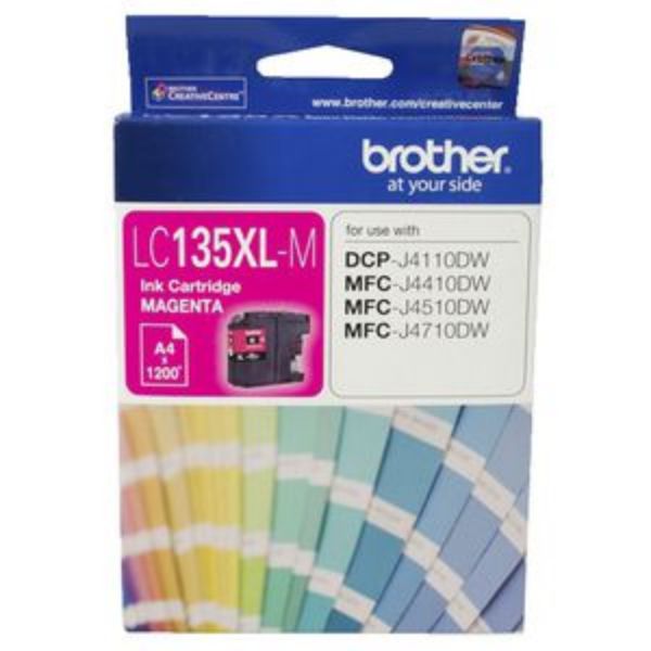 Picture of BROTHER LC-135XL MAGENTA INK CARTRIDGE