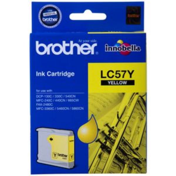 Picture of BROTHER LC-57 YELLOW INK CARTRIDGE