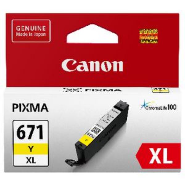 Picture of CANON CLI671XL YELLOW INK CARTRIDGE