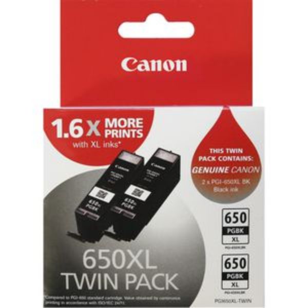 Picture of CANON PGI650XL BLACK INK TWIN PACK