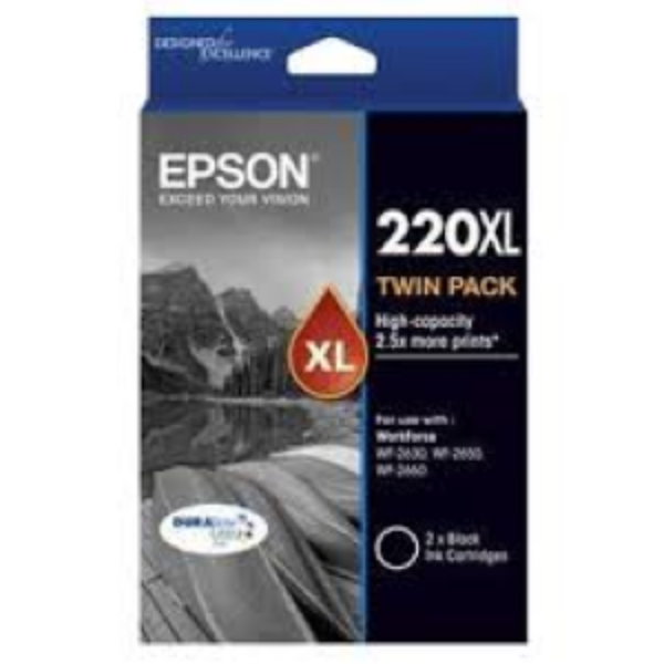 Picture of EPSON 220 HY BLACK TWIN PACK