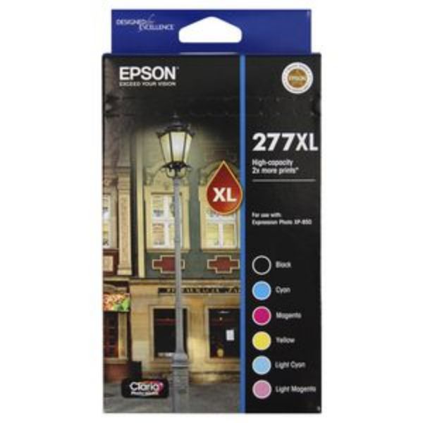 Picture of Epson 277 HY Ink Value Pack (B,C,M,Y,LC