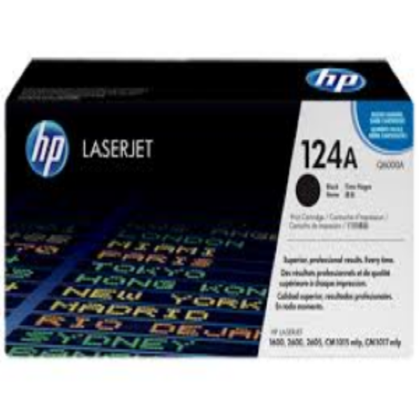 Picture of HP 124A Black Toner Cartridge Q6000A - 2,500 pages