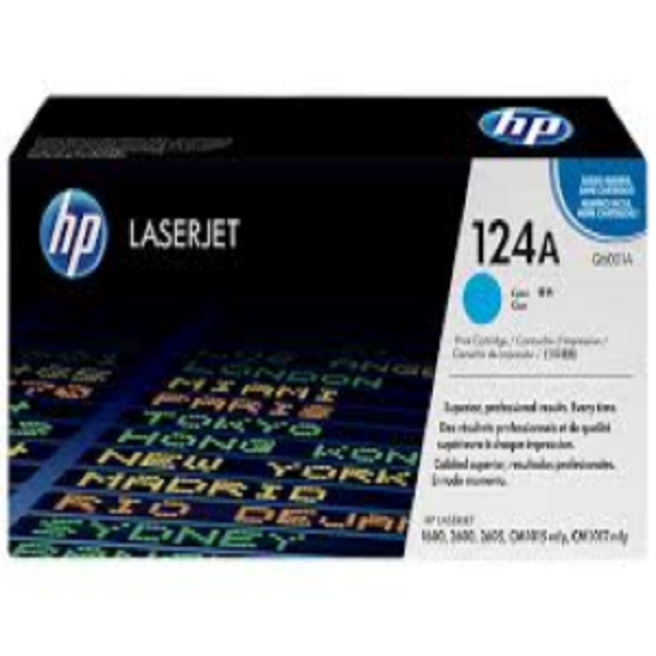 Picture of HP 124A Cyan Toner Cartridge Q6001A - 2,000 pages