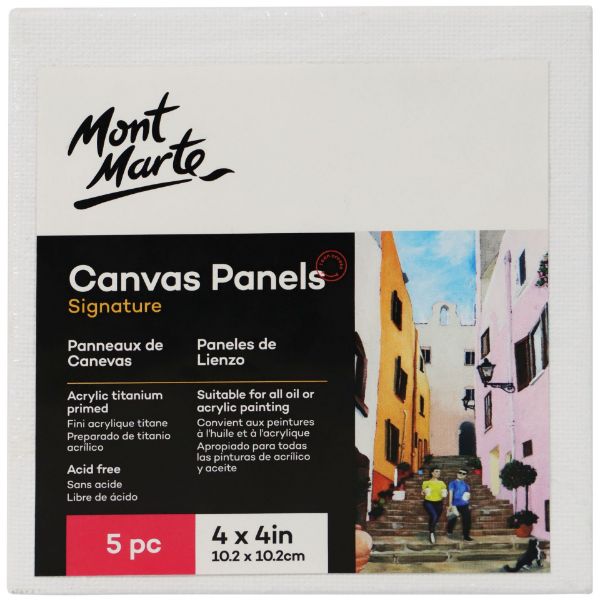 Picture of Mont Marte Canvas Panels Pkt 5 10.2x10.2cm