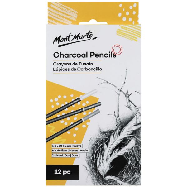 Picture of Mont Marte Charcoal Pencils 12pce
