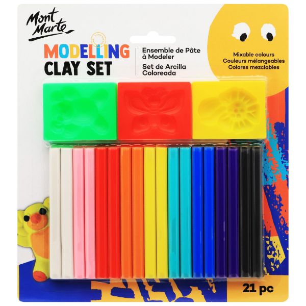 Picture of .Mont Marte Kids Colour Modelling Clay Set w/Mo