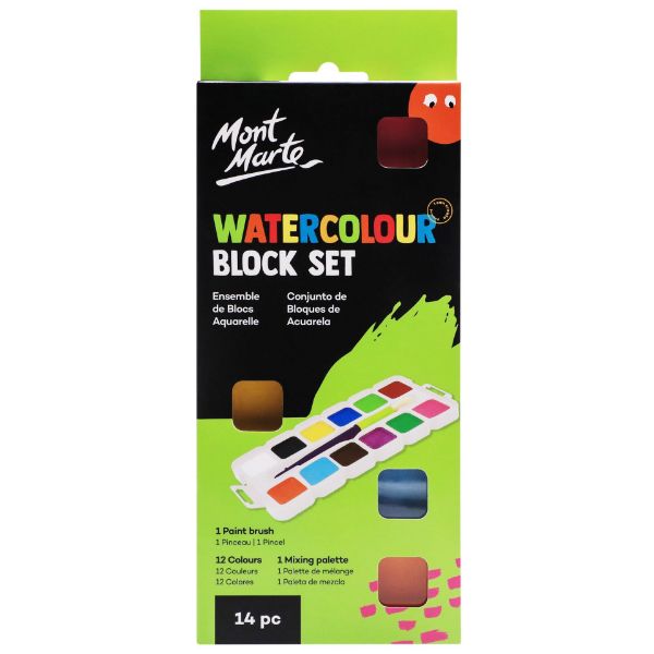 Picture of Mont Marte Kids Colour Watercolour Block Set