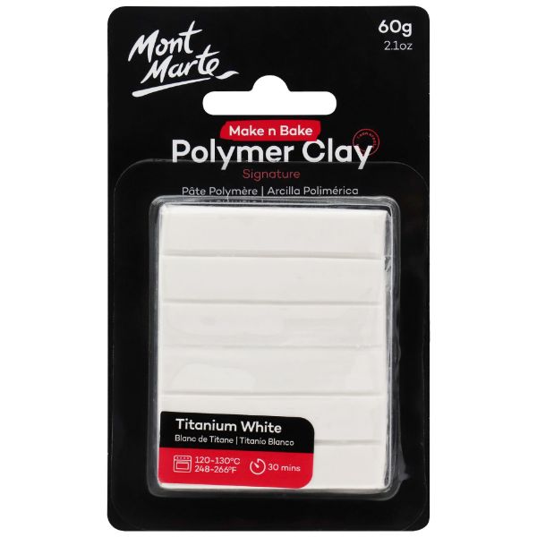Picture of Mont Marte Make n Bake Polymer Clay 60g - Titanium White