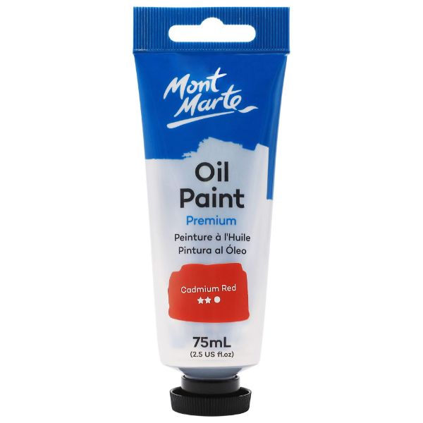 Picture of Mont Marte Oil Paint 75ml - Cadmium Red Hue