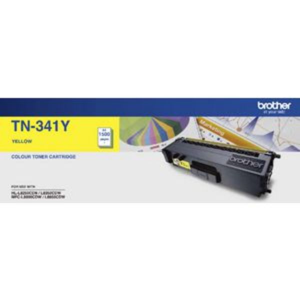 Picture of Brother TN-341 Yellow Toner Cartridge - 1,500 pages
