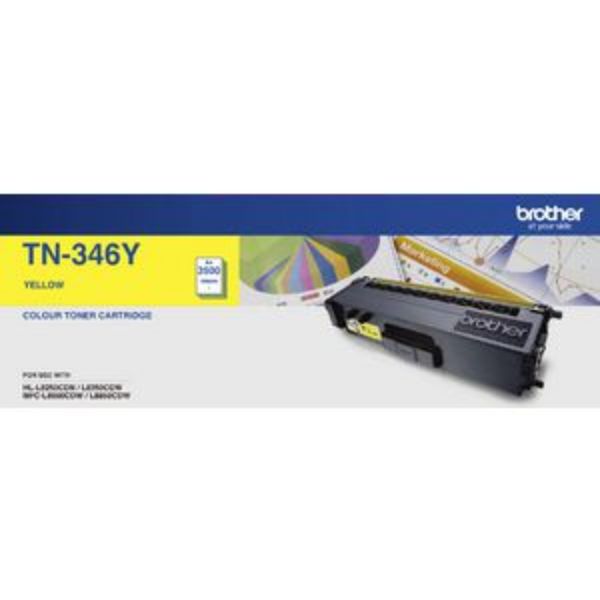 Picture of Brother TN-346 Yellow Toner Cartridge - 3,500 pages