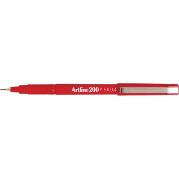 Picture of Artline 200 Fineliner Pen 0.4mm Red