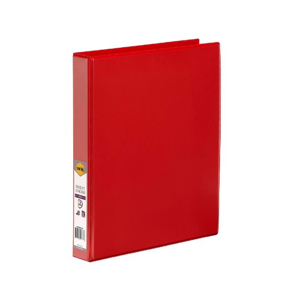 Picture of MARBIG CLEARVIEW INSERT BINDER A4 2D RING 25MM RED