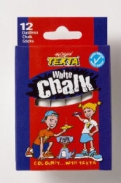 Picture of Texta Chalk White PK10