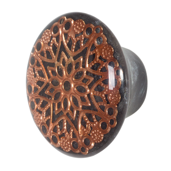 Picture of DOOR KNOB - HAND CARVED ACRYLIC SMOKE