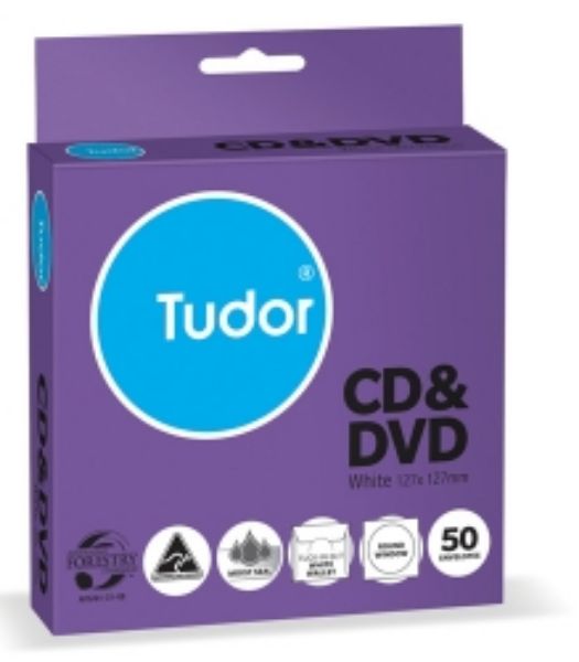 Picture of ENVELOPE TUDOR 127X127 W/FACE CD/DVD PK50