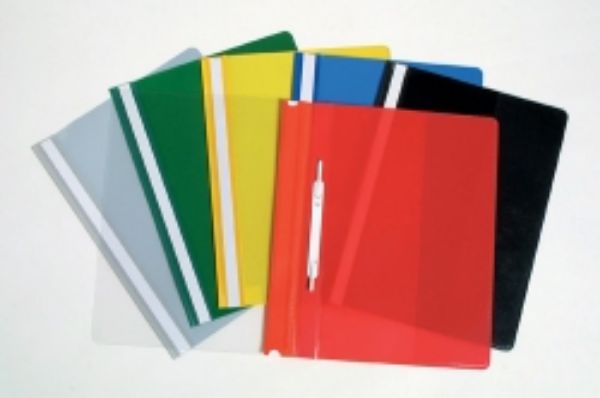Picture of FILES MARBIG FLAT A4 CLEAR FRONt ASST COLOURS
