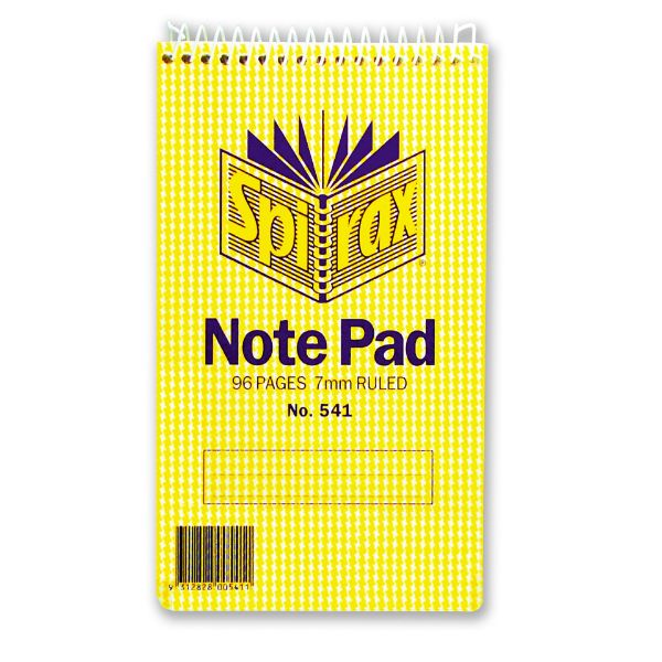 Picture of NOTEBOOK SPIRAX 541 TOP OPENING 147x87mm 96 PAGE
