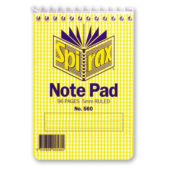 Picture of Notebook Spirax Top Opening 112x77mm 96 Page