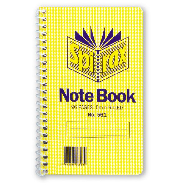 Picture of Notebook Spirax 561 Side Opening 147x87mm 96 Page