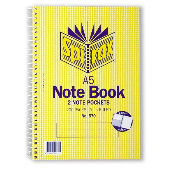 Picture of Notebook Spirax 570 5 pocket A5 in Size