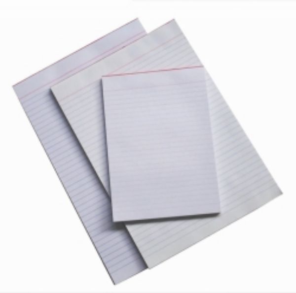Picture of OFFICE PADS A5 BANK RULED WHITE 90LF 50GSM