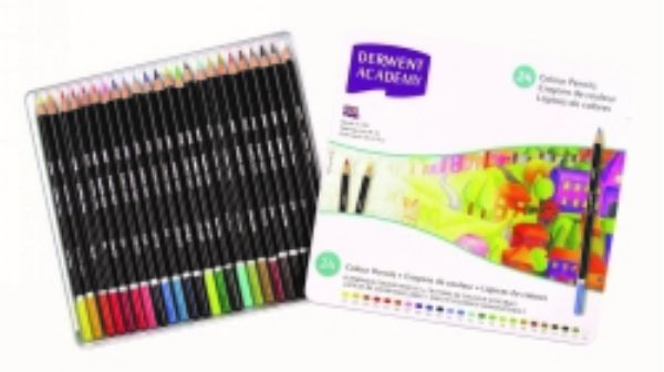 Picture of PENCIL COLOURED DERWENT ACADEMY TIN 24