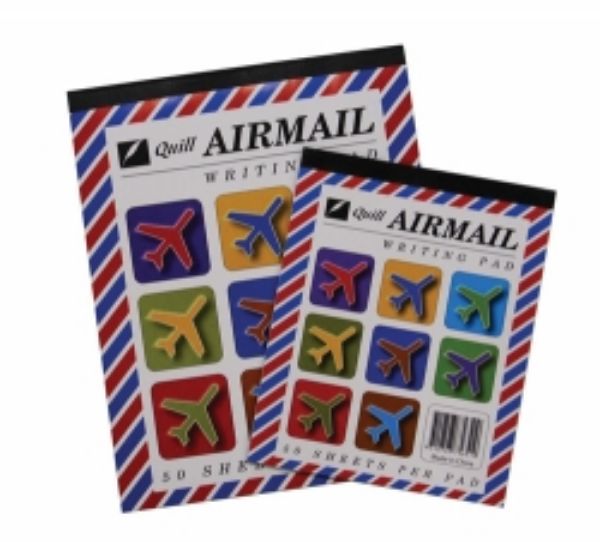 Picture of WRITING PADS AIRMAIL 10X8 QUILL RULED 50LF