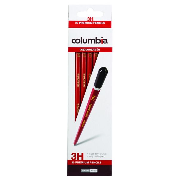 Picture of COLUMBIA COPPERPLATE LEAD PENCIL HEXAGONAL 3H BX20