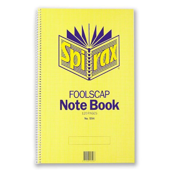 Picture of Notebook Spirax 594 Foolscap Side Opening