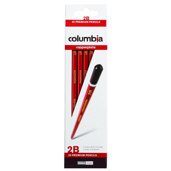 Picture of COLUMBIA COPPERPLATE LEAD PENCIL HEXAGONAL 2B BX20