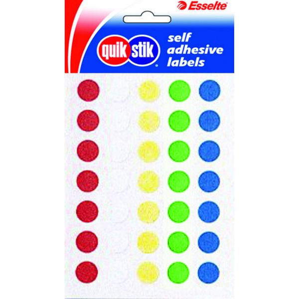 Picture of QUIKSTIK LABELS HANGSELL CIRCLE 14MM ASSORTED 112 LABELS