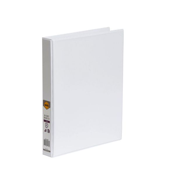 Picture of MARBIG CLEARVIEW INSERT BINDER A4 25MM 2D WHITE