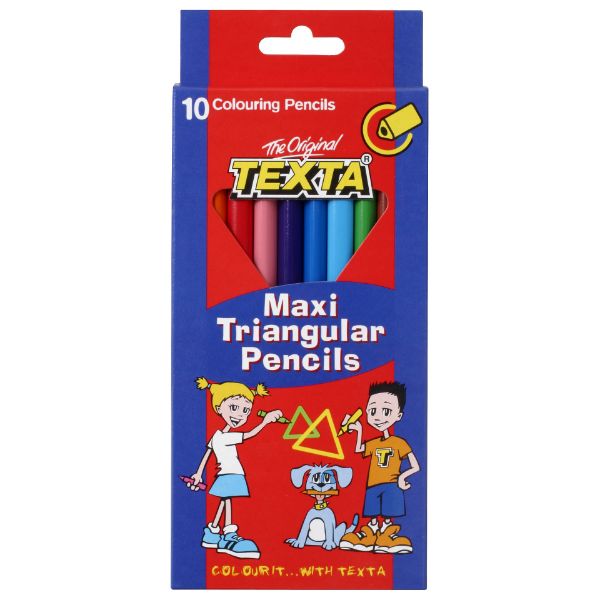 Picture of Texta Coloured Pencil Maxi Triangle BX10