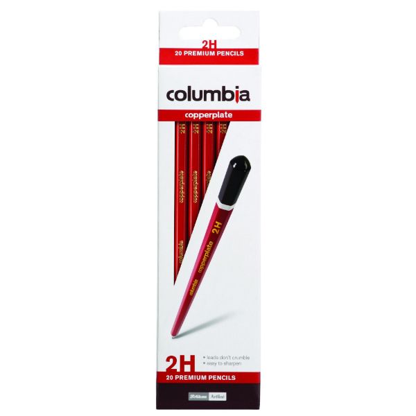 Picture of COLUMBIA COPPERPLATE LEAD PENCIL HEXAGONAL 2H BX20